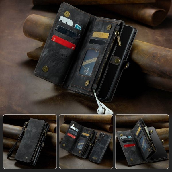 CaseMe Samsung Galaxy S22 Fodral 008 Series Löstagbart Skal Svart