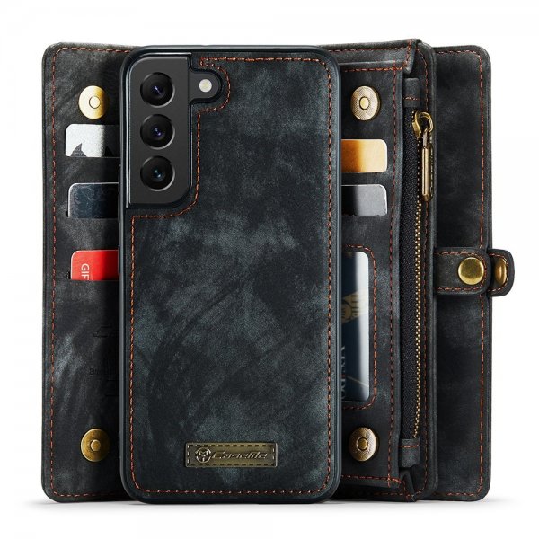 CaseMe Samsung Galaxy S22 Fodral 008 Series Löstagbart Skal Svart