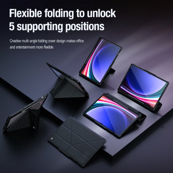 Nillkin Samsung Galaxy Tab S9 Plus/S10 Plus Fodral Bumper Leather Case Pro Svart
