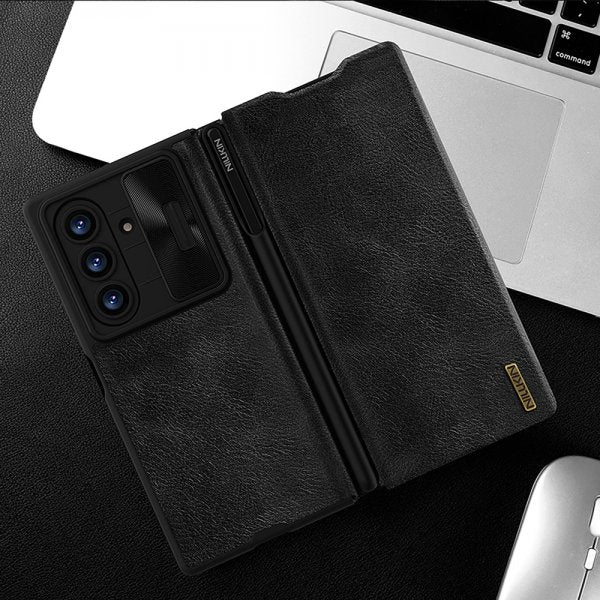 Nillkin Samsung Galaxy Z Fold 7 Fodral Qin Pro Leather Svart