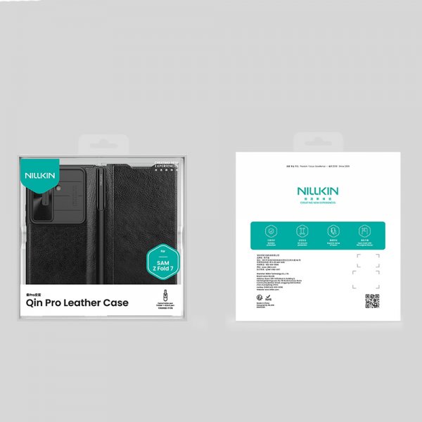 Nillkin Samsung Galaxy Z Fold 7 Fodral Qin Pro Leather Svart