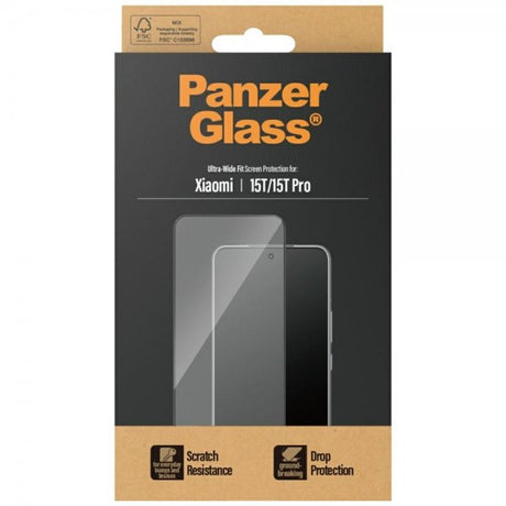 PanzerGlass Xiaomi 15T/15T Pro Skärmskydd Ultra-Wide Fit