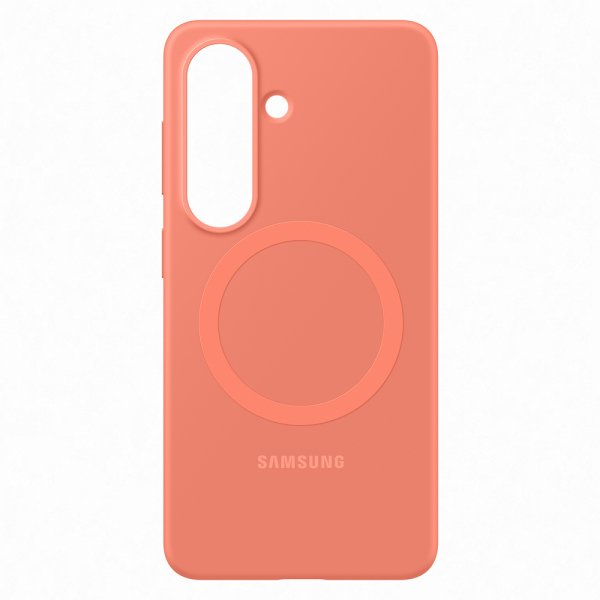 Samsung Original Galaxy S26 Skal Silicone Magnet Case Coral Red