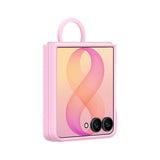 Samsung Original Samsung Galaxy Z Flip 8 Skal Silicone Ring Magnet Case Rosa