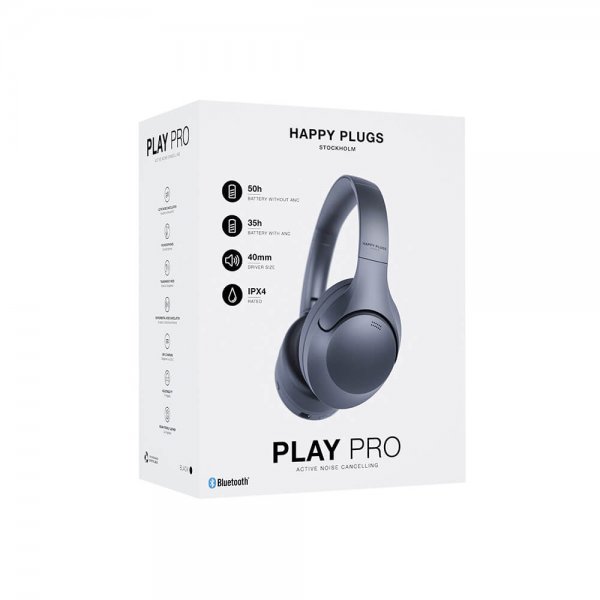 Happy Plugs Trådlösa Hörlurar Play Pro ANC Over-Ear Svart