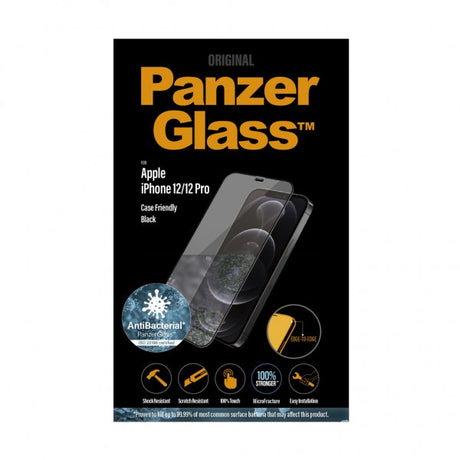 PanzerGlass iPhone 12/iPhone 12 Pro Skärmskydd Edge-to-Edge Case Friendly