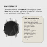 Burga Samsung Galaxy Watch 22mm Armband Metal Silver