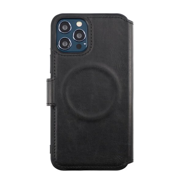 Rvelon iPhone 12/iPhone 12 Pro Fodral 4 Kortfack MagSafe Svart