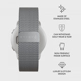 Burga Samsung Galaxy Watch 20mm Armband Metal Mesh Silver