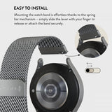 Burga Samsung Galaxy Watch 20mm Armband Metal Mesh Silver