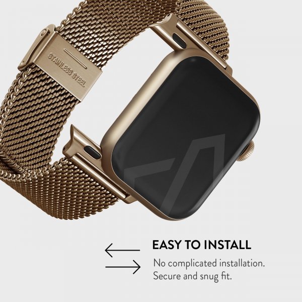 Burga Apple Watch 38/40/41/42mm Armband Mesh Elegance Guld