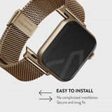 Burga Apple Watch 38/40/41/42mm Armband Mesh Elegance Guld