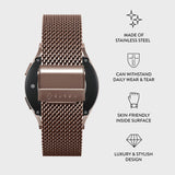Burga Samsung Galaxy Watch 20mm Armband Mesh Elegance Roseguld