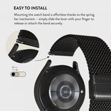Burga Samsung Galaxy Watch 22mm Armband Mesh Elegance Svart