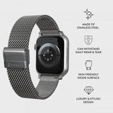 Burga Apple Watch 38/40/41/42mm Armband Mesh Elegance Silver