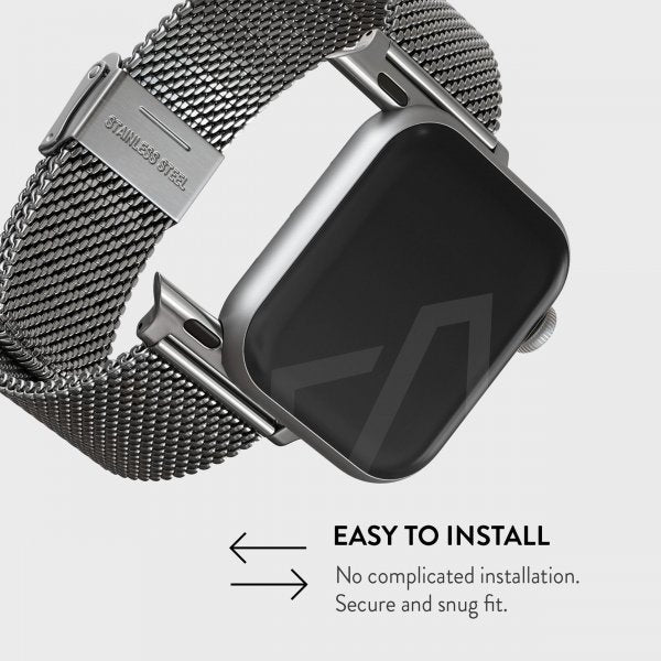 Burga Apple Watch 38/40/41/42mm Armband Mesh Elegance Silver