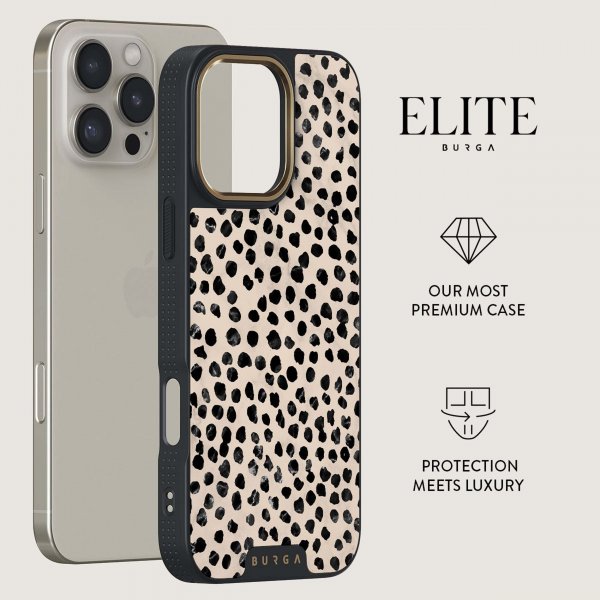 Burga iPhone 16 Skal Elite Dark MagSafe Almond Latte