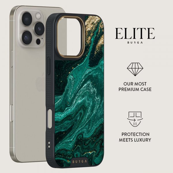 Burga iPhone 14 Skal Elite Dark MagSafe Emerald Pool