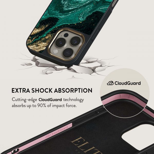 Burga iPhone 14 Skal Elite Dark MagSafe Emerald Pool