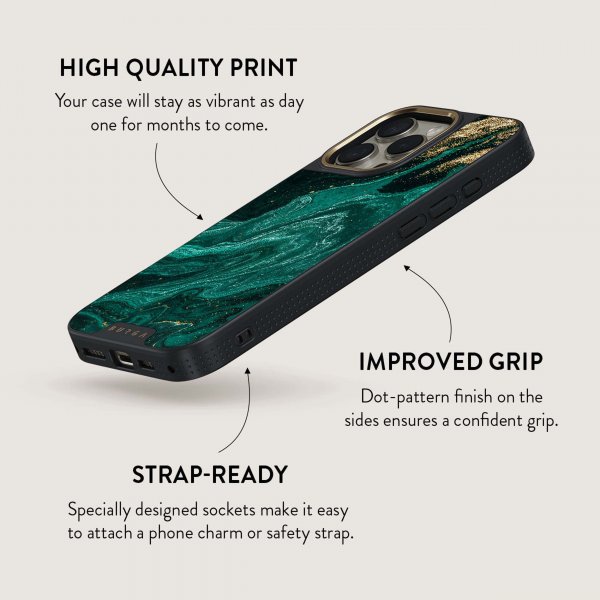 Burga iPhone 15 Pro Max Skal Elite Dark MagSafe Emerald Pool