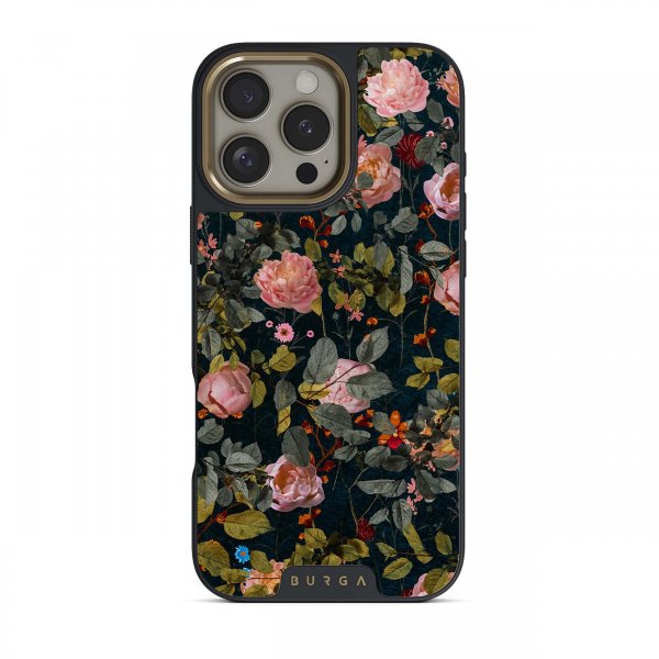 Burga iPhone 15 Pro Max Skal Elite Dark MagSafe Bloomy Garden