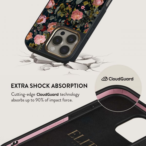 Burga iPhone 16 Pro Skal Elite Dark MagSafe Bloomy Garden