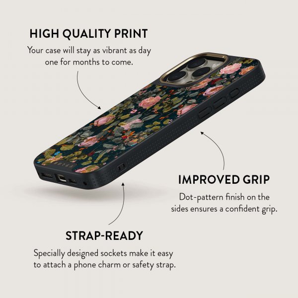 Burga iPhone 16 Pro Skal Elite Dark MagSafe Bloomy Garden