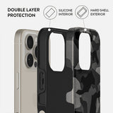 Burga iPhone 16 Pro Skal Tough MagSafe Night Black Camo