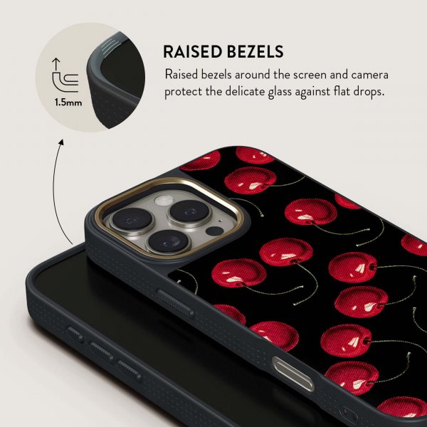 Burga iPhone 15 Pro Max Skal Elite Dark MagSafe Cherrybomb