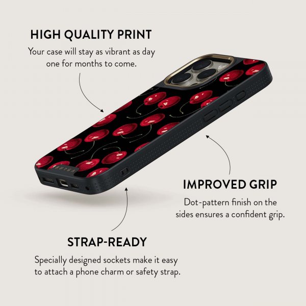 Burga iPhone 15 Plus Skal Elite Dark MagSafe Cherrybomb