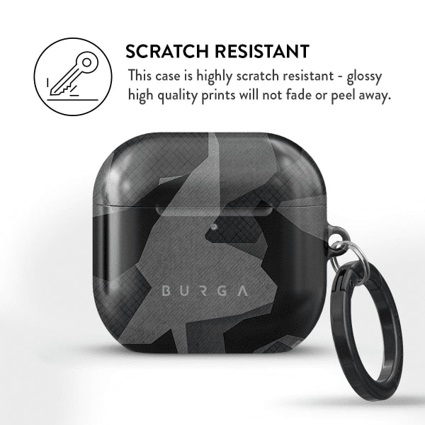 Burga AirPods 4 Skal Design Night Black Camo