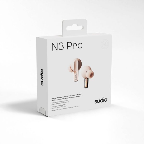 Sudio Trådlösa Hörlurar N3 Pro ANC Rose Pink
