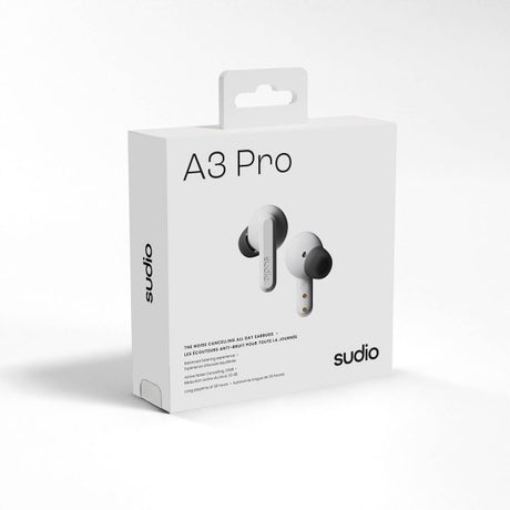 Sudio Trådlösa Hörlurar A3 Pro ANC Fog White