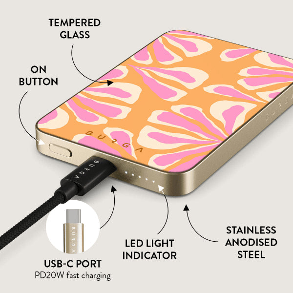 Burga Powerbank MagSafe 5000 mAh Aloha Guld