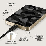 Burga Powerbank MagSafe 5000 mAh Night Black Camo Guld