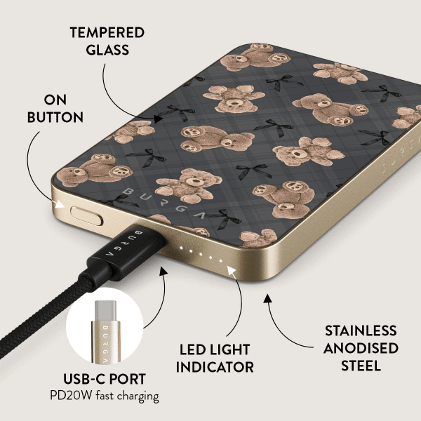Burga Powerbank MagSafe 5000 mAh BFF Guld