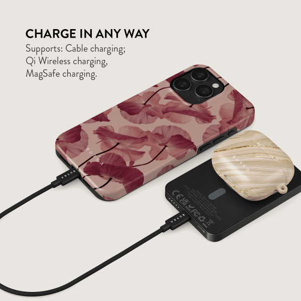 Burga Powerbank MagSafe 5000 mAh Tender Kiss Grå