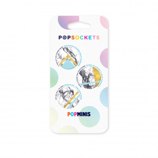 Popsockets PopMinis White Marble Glam 3-pack