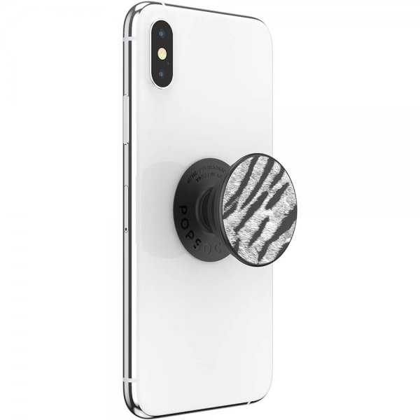 Popsockets PopGrip Vegan Leather Zebra