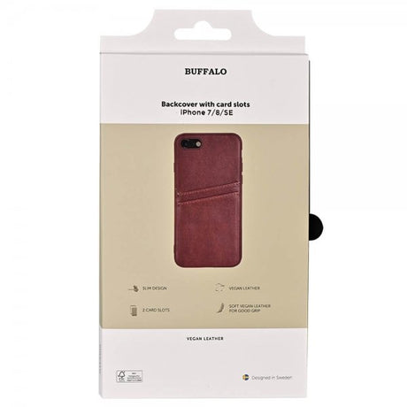 Buffalo iPhone 7/8/SE Skal Backcover with Card Slots Brun