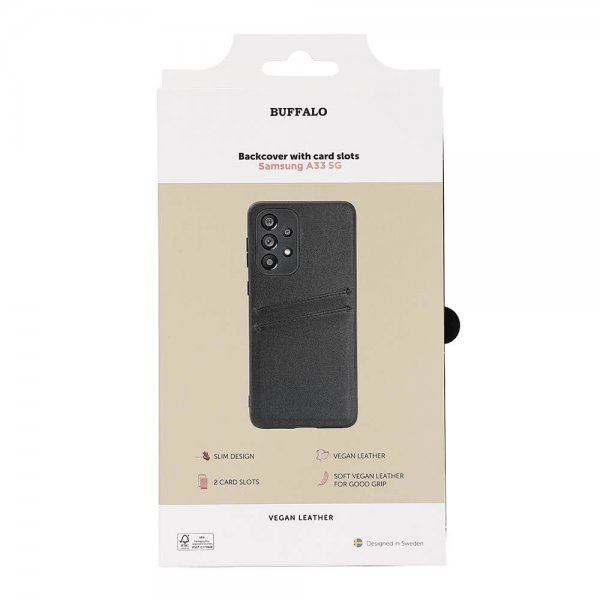 Buffalo Samsung Galaxy A33 5G Skal Backcover with Card Slots Svart