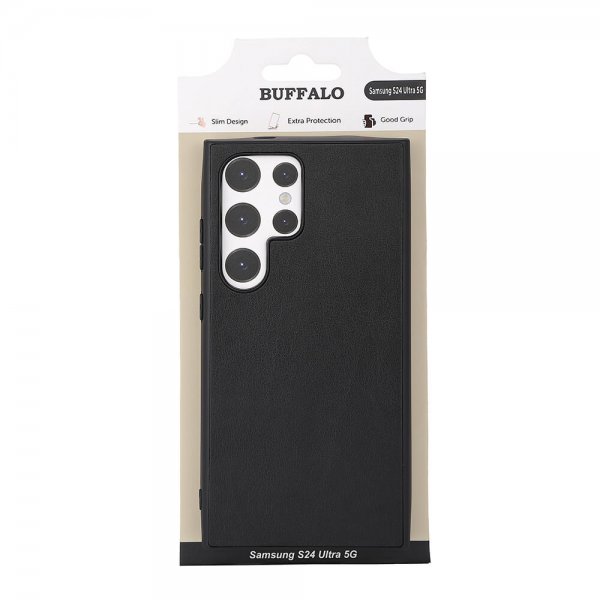 Buffalo Samsung Galaxy S24 Ultra Skal PU Svart