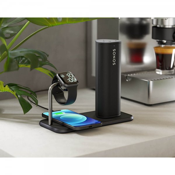 Zens Dual+Watch Aluminium Wireless Charger Svart