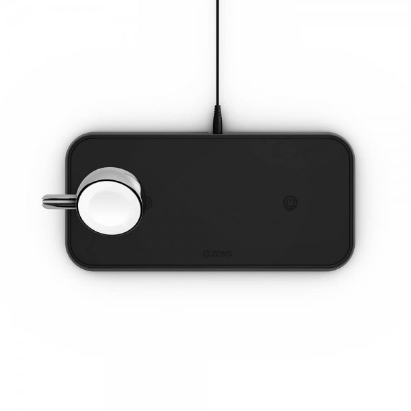 Zens Dual+Watch Aluminium Wireless Charger Svart