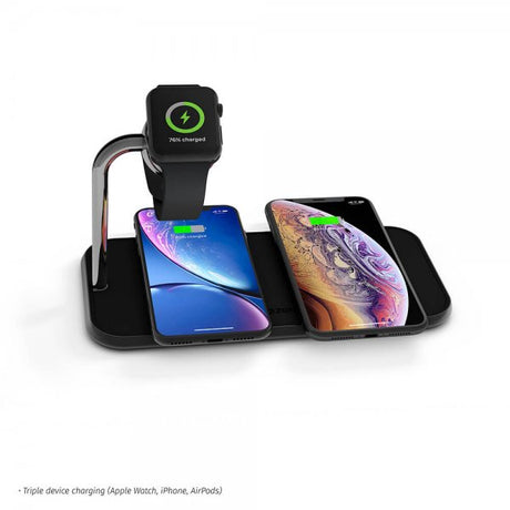 Zens Dual+Watch Aluminium Wireless Charger Svart
