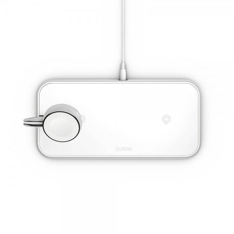 Zens Dual+Watch Aluminium Wireless Charger Vit