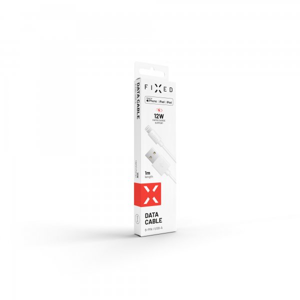 Fixed Kabel USB-A till Lightning 1m Vit