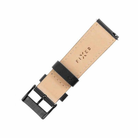 Fixed Samsung Galaxy Watch 22mm Armband Leather Strap Svart