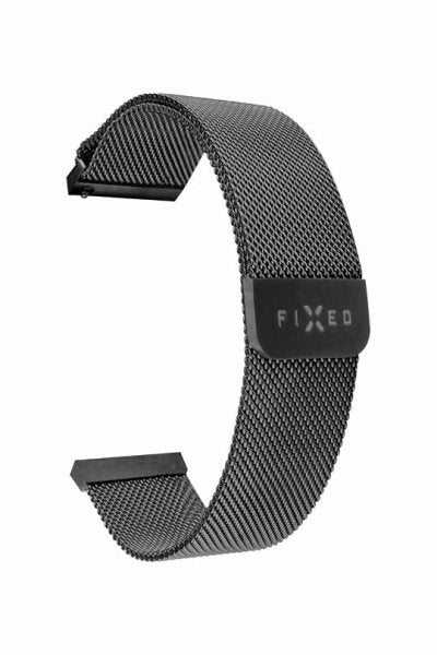 Fixed Samsung Galaxy Watch 22mm Armband Mesh Strap Svart
