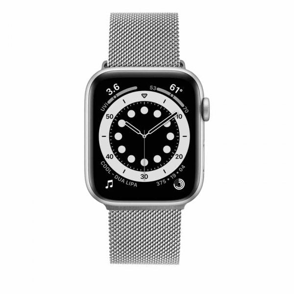 Fixed Apple Watch 44/45/46mm/Apple Watch Ultra Armband Mesh Strap Silver